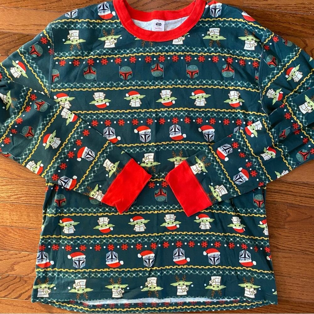 Hanna Andersson GROGU Baby Yoda Unisex Christmas Adult Pajama TOP ONLY XXL